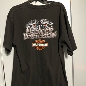 Lot of Two Graphic Harley Davidson Black Tees XL